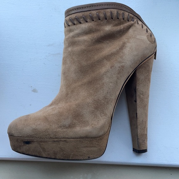 Jimmy Choo suede booties tall heel - Picture 7 of 8